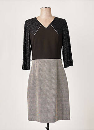 Rochie midi mâneci lungi mâneci lungi gri MERI & ESCA femeie