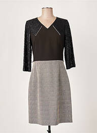 Rochie midi mâneci lungi mâneci lungi gri MERI & ESCA femme