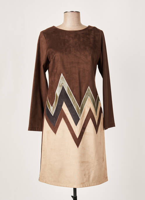 Rochie midi maro FRANCE RIVOIRE femeie