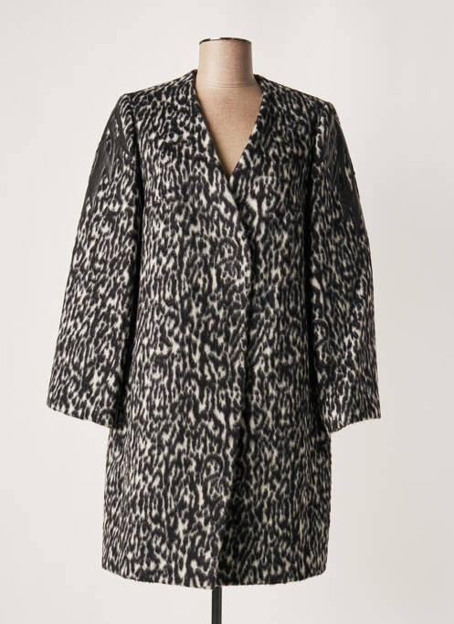 Palton lung gri LAUREN VIDAL femeie