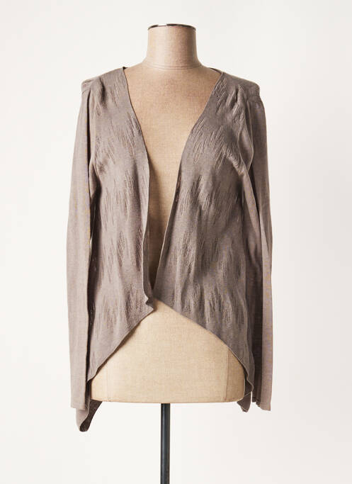 Vestă cu mâneci lungi gri LAUREN VIDAL femeie