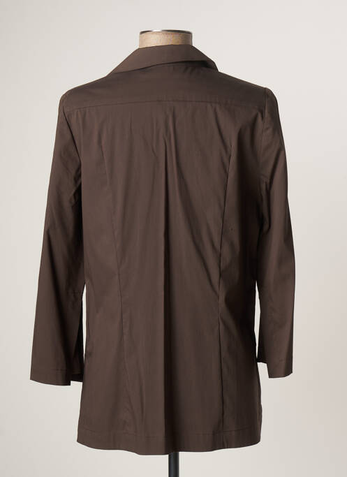 Cămașă croială dreaptă mâneci 3/4 maro LAUREN VIDAL femme