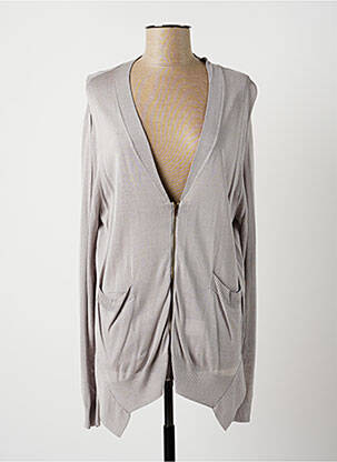 Vestă cu mâneci lungi gri LAUREN VIDAL femeie