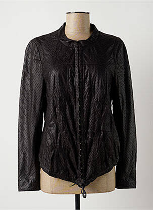 Jachete casual guler rotund negru LAUREN VIDAL femeie