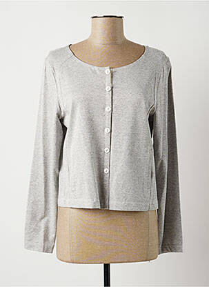 Vestă cu mâneci lungi gri LAUREN VIDAL femeie