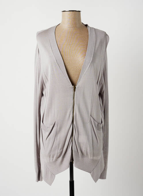 Vestă cu mâneci lungi gri LAUREN VIDAL femeie