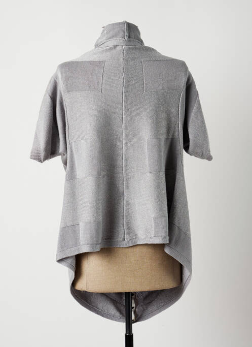 Vestă cu mâneci scurte gri LAUREN VIDAL femeie