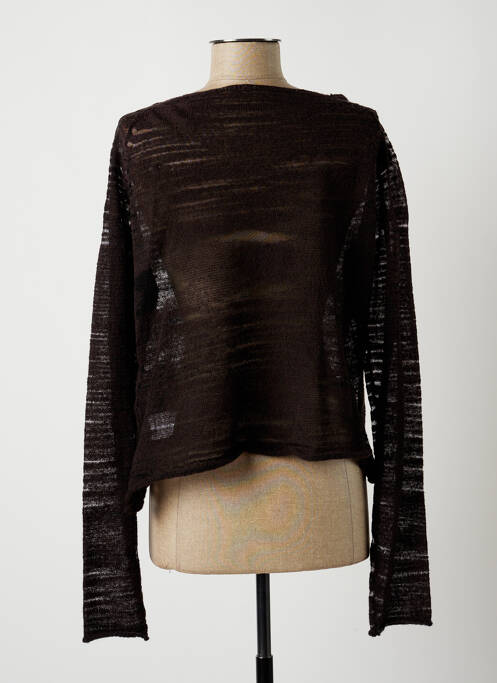 Vestă cu mâneci lungi maro LAUREN VIDAL femeie