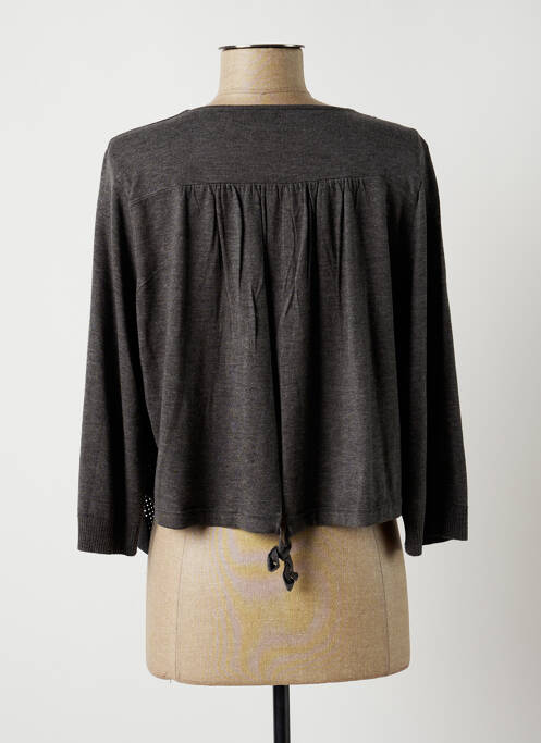 Vestă cu mâneci lungi gri LAUREN VIDAL femeie