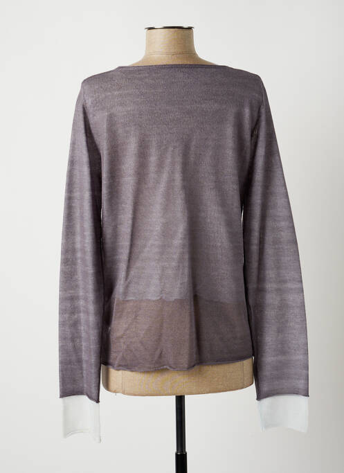 Vestă cu mâneci lungi gri LAUREN VIDAL femeie