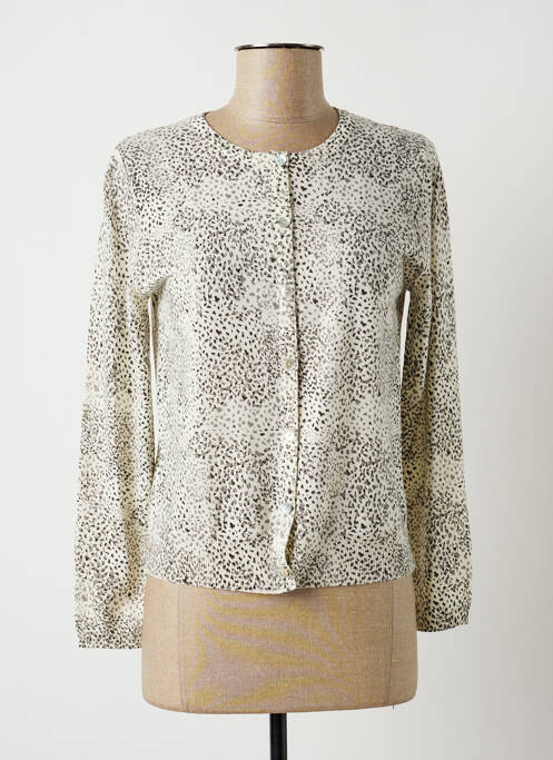 Vestă cu mâneci lungi gri LAUREN VIDAL femeie