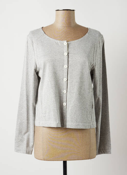 Vestă cu mâneci lungi gri LAUREN VIDAL femeie