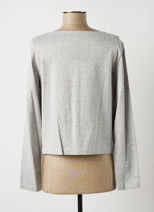 Vestă cu mâneci lungi gri LAUREN VIDAL femeie