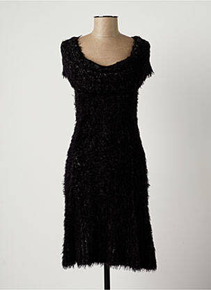 Rochie pulover elasticitate mâneci scurte negru LAUREN VIDAL femeie