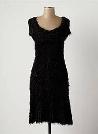 Rochie pulover elasticitate mâneci scurte negru LAUREN VIDAL femme