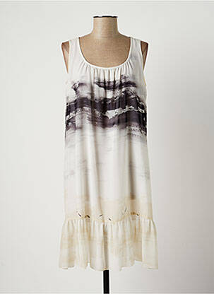 Rochie midi bej LAUREN VIDAL femeie