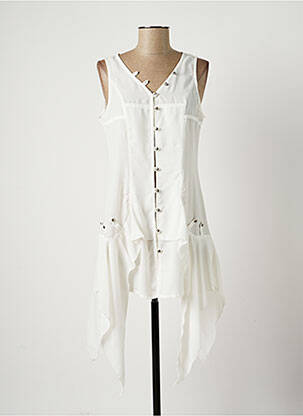 Rochie midi alb LAUREN VIDAL femeie