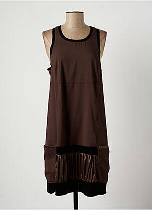 Rochie midi maro LAUREN VIDAL femeie