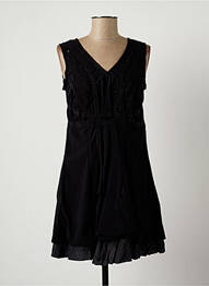 Rochie scurtă fără mâneci fără mâneci negru LAUREN VIDAL femme