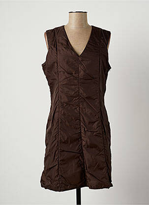 Rochie scurtă maro LAUREN VIDAL femeie