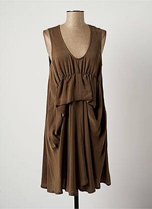 Rochie midi maro LAUREN VIDAL femeie