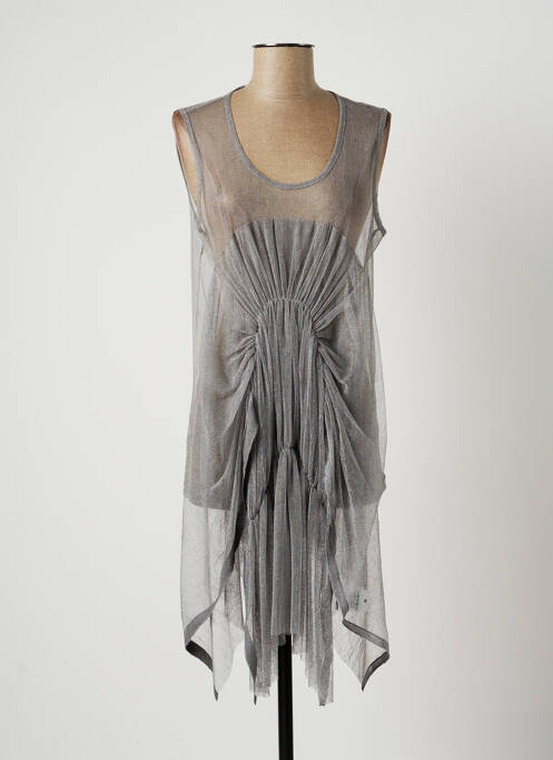 Tunică fără mâneci gri LAUREN VIDAL femeie