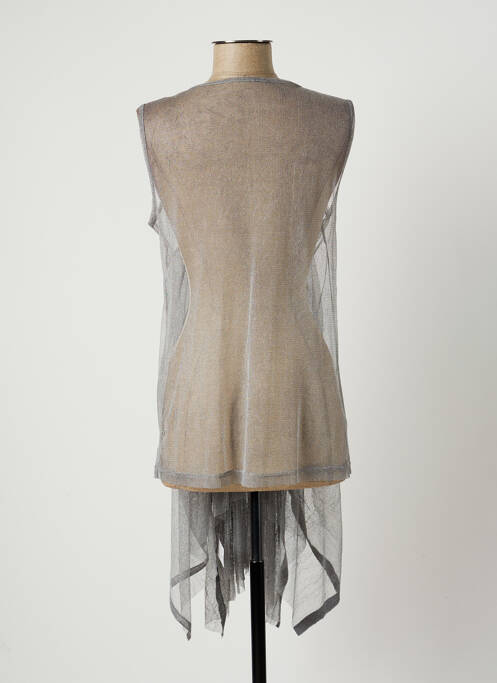 Tunică fără mâneci gri LAUREN VIDAL femeie