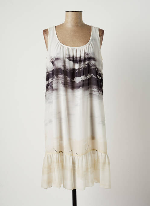 Rochie midi bej LAUREN VIDAL femeie