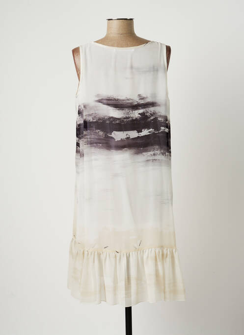 Rochie midi bej LAUREN VIDAL femeie