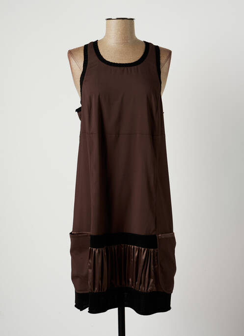 Rochie midi maro LAUREN VIDAL femeie