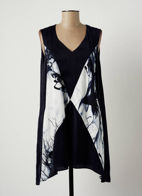 Rochie scurtă albastru LAUREN VIDAL femeie