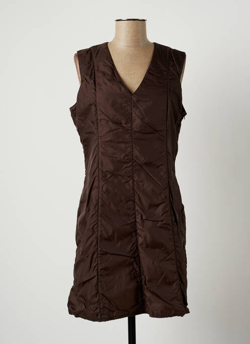 Rochie scurtă maro LAUREN VIDAL femeie