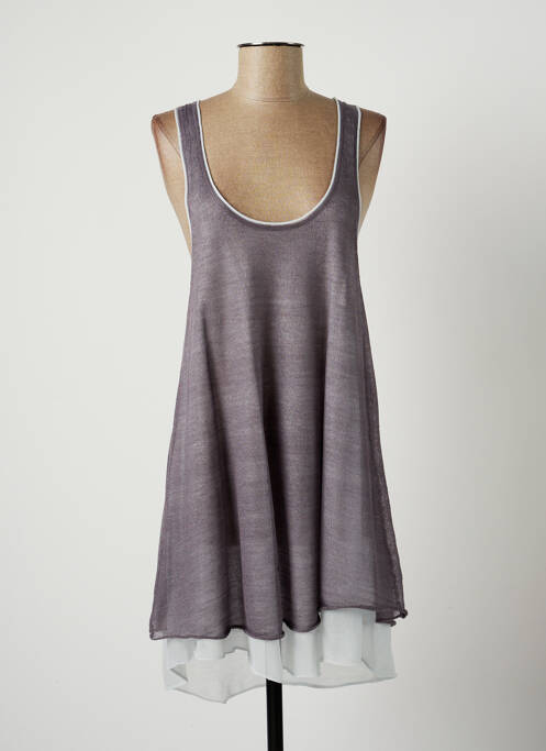 Rochie midi gri LAUREN VIDAL femeie