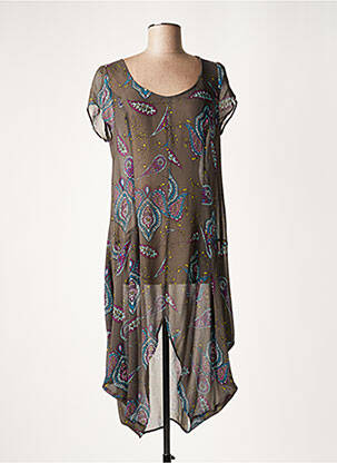 Rochie midi gri LAUREN VIDAL femeie