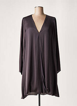 Rochie midi gri LAUREN VIDAL femeie