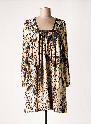 Rochie scurtă bej LAUREN VIDAL femeie