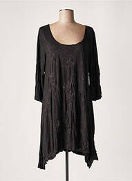 Rochie scurtă mâneci 3/4 mâneci 3/4 negru LAUREN VIDAL femeie