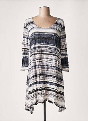 Rochie scurtă gri LAUREN VIDAL femeie