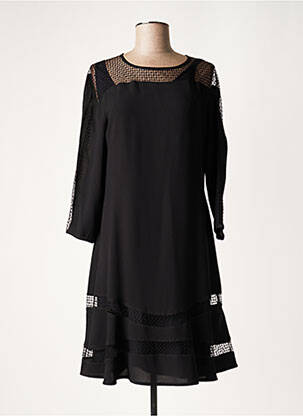 Rochie midi mâneci 3/4 mâneci 3/4 negru LAUREN VIDAL femeie