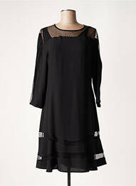 Rochie midi mâneci 3/4 mâneci 3/4 negru LAUREN VIDAL femeie