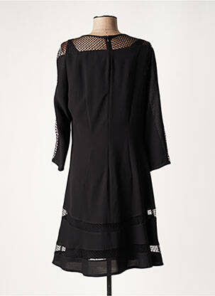 Rochie midi mâneci 3/4 mâneci 3/4 negru LAUREN VIDAL femeie