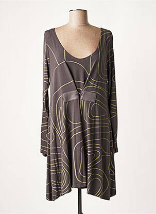 Rochie scurtă gri LAUREN VIDAL femeie