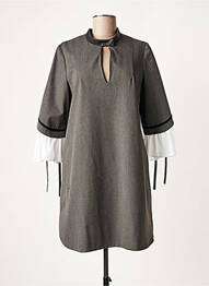 Rochie scurtă mâneci 3/4 mâneci 3/4 gri LAUREN VIDAL femme