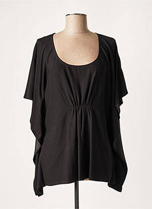 Tunică mâneci scurte negru LAUREN VIDAL femeie