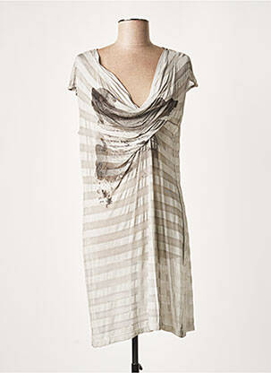 Rochie scurtă gri LAUREN VIDAL femeie