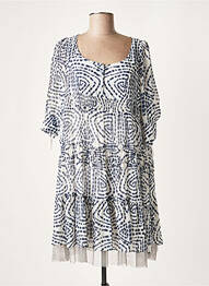 Rochie midi mâneci 3/4 mâneci 3/4 gri LAUREN VIDAL femeie