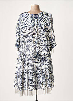 Rochie midi mâneci 3/4 mâneci 3/4 gri LAUREN VIDAL femeie