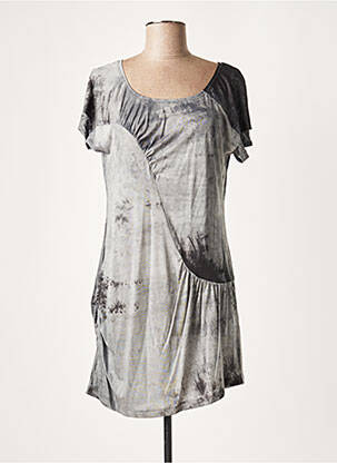 Tunică mâneci scurte gri LAUREN VIDAL femeie