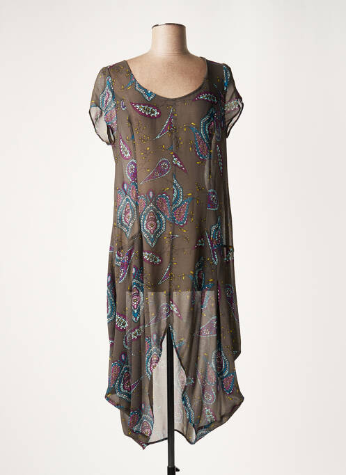 Rochie midi gri LAUREN VIDAL femeie