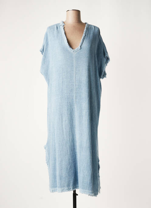 Rochie lungă albastru LAUREN VIDAL femeie